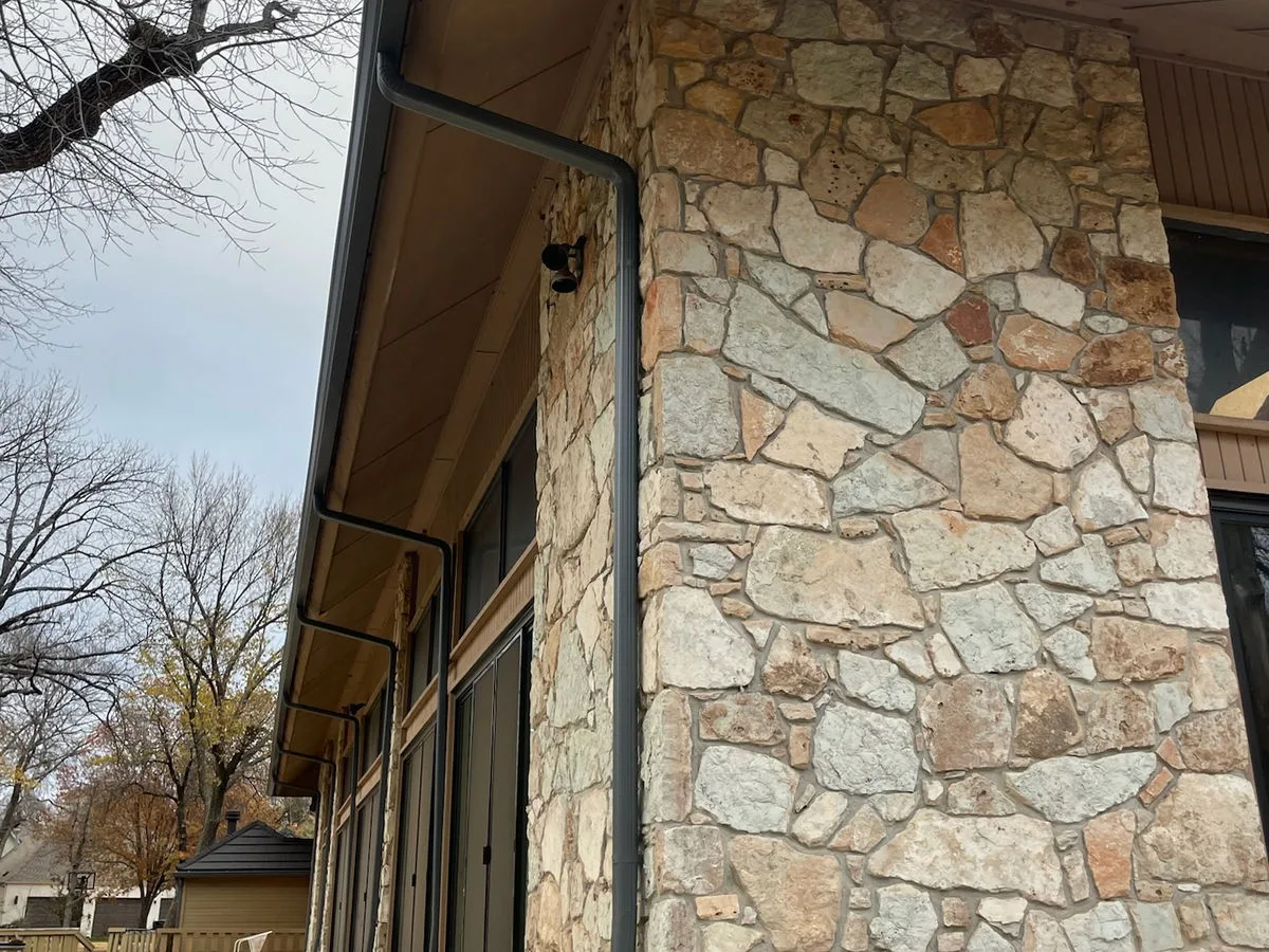 Recent gutter installation